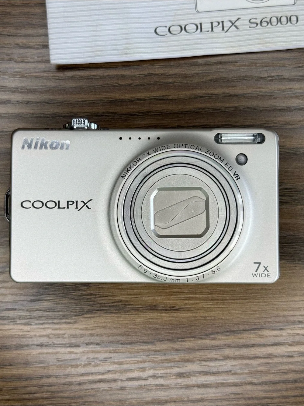 Nikon Coolpix S6000-Silver-Working-New Batteries/Charger-Manuals-Cables